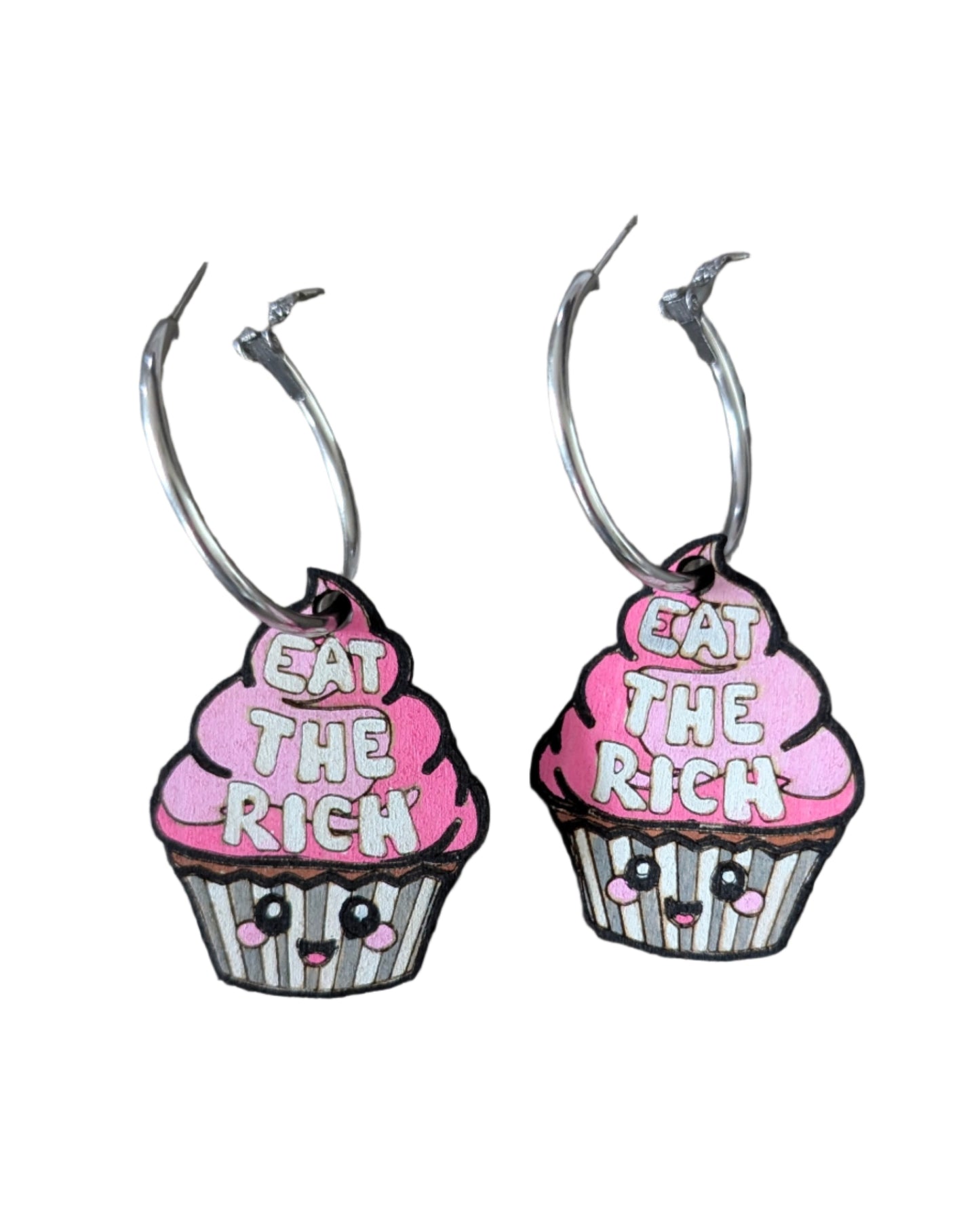 Eat the Rich Cupcake Dangle Earrings