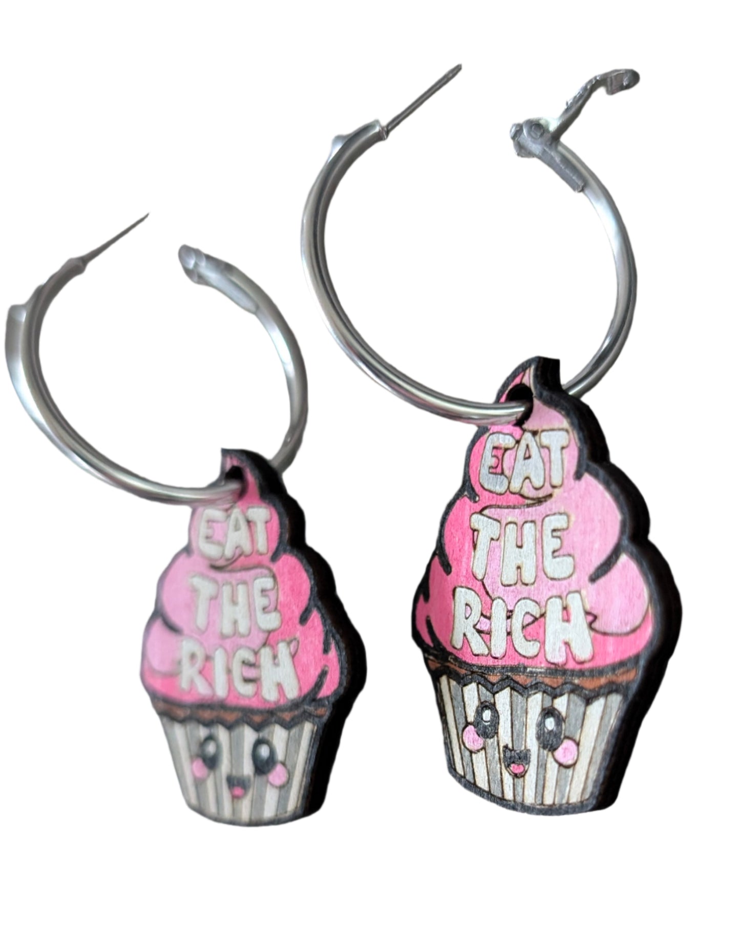 Eat the Rich Cupcake Dangle Earrings