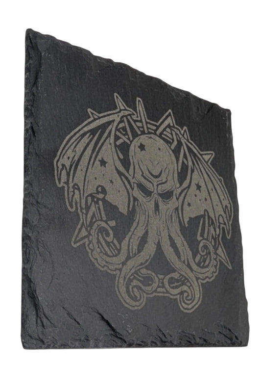 Cthulhu Paganomics Logo Stone Coaster