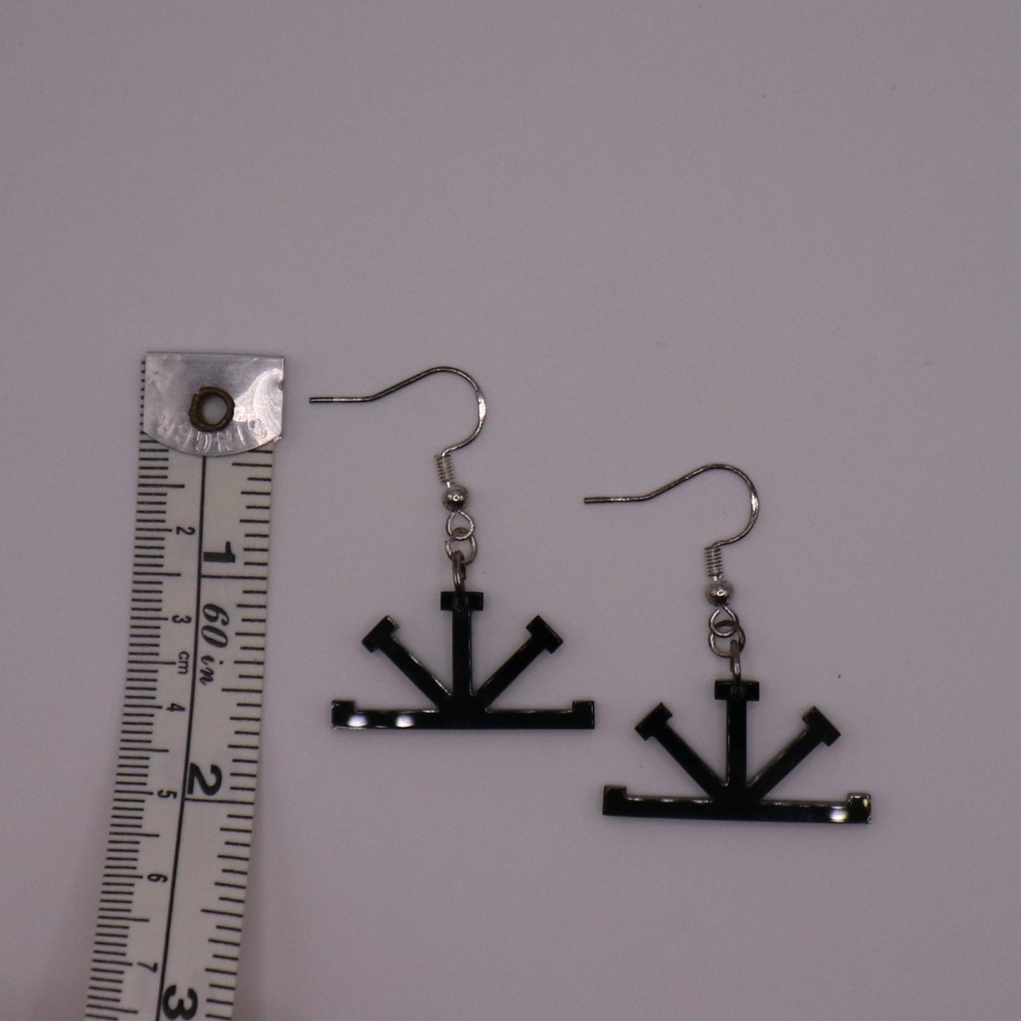 Imbolc Sabbat Black Acrylic Dangle Earrings