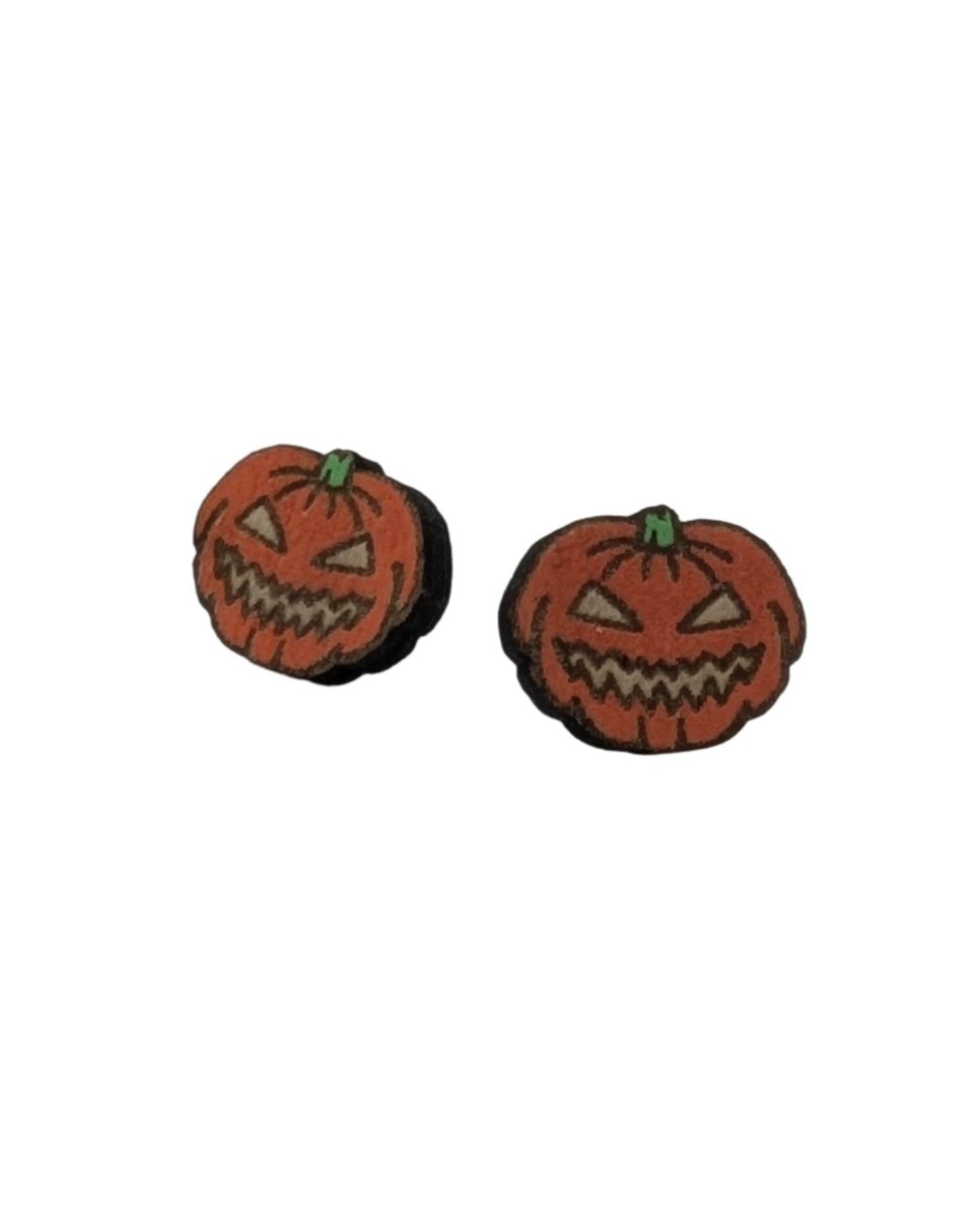 Jack O Lantern Pumpkin Stud Earrings