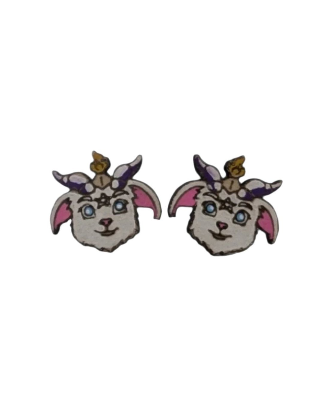 Cute Lil' Baphomet Stud Earrings