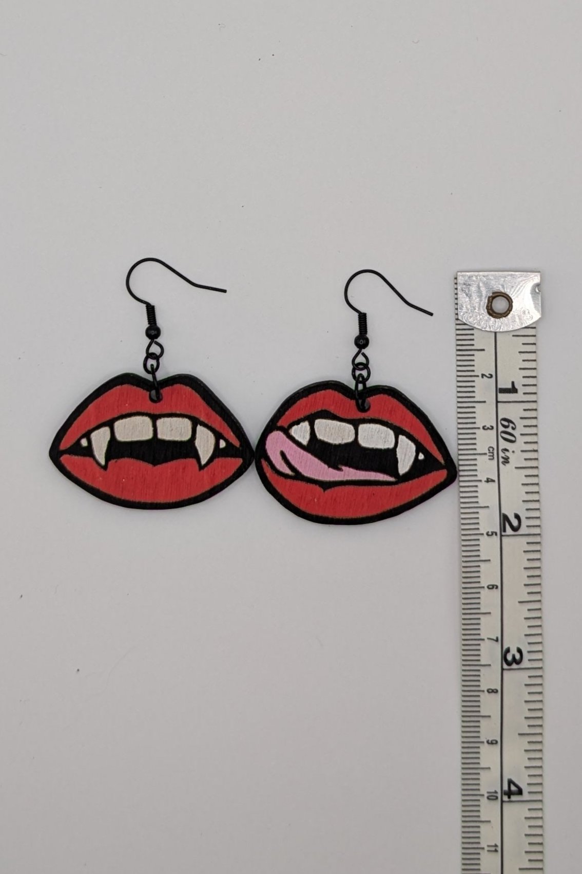 Vampire Lips Dangle Earrings