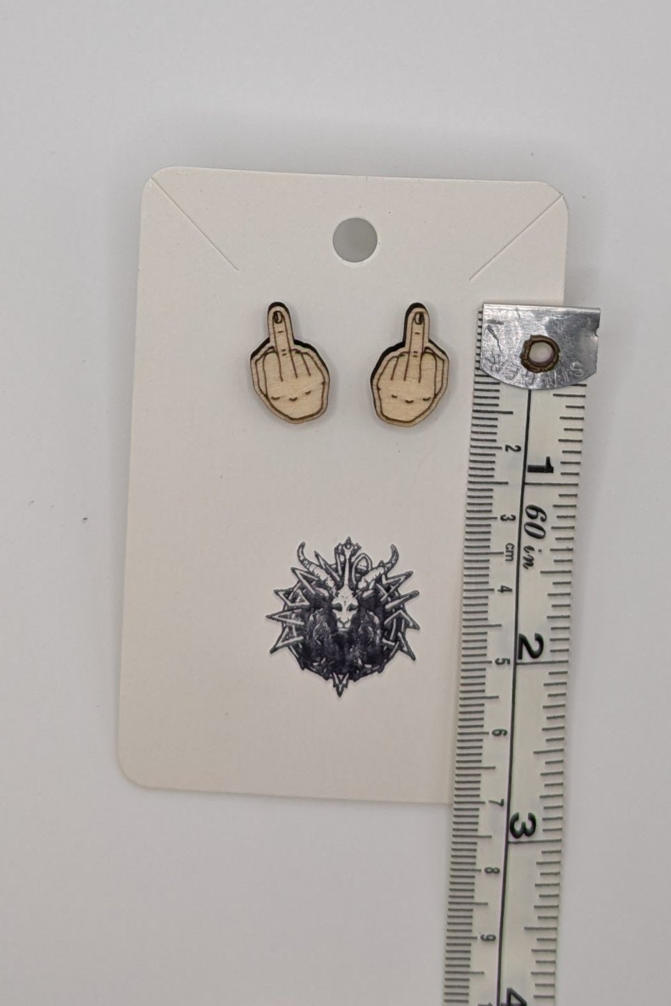 Middle Finger Flip Off Hand Stud Earrings