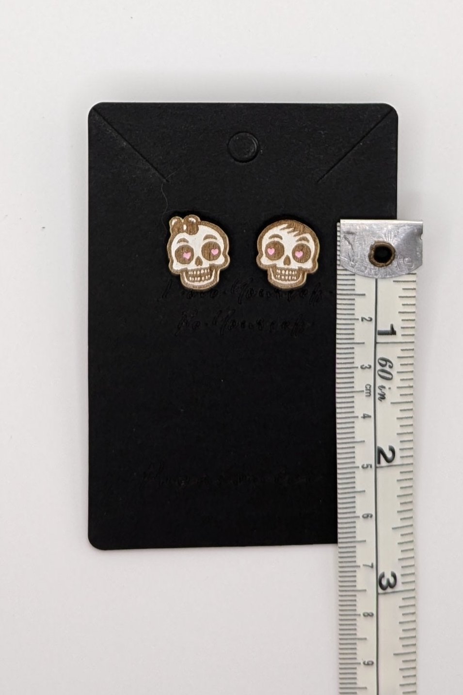 Cute Skull Couple Stud Earrings