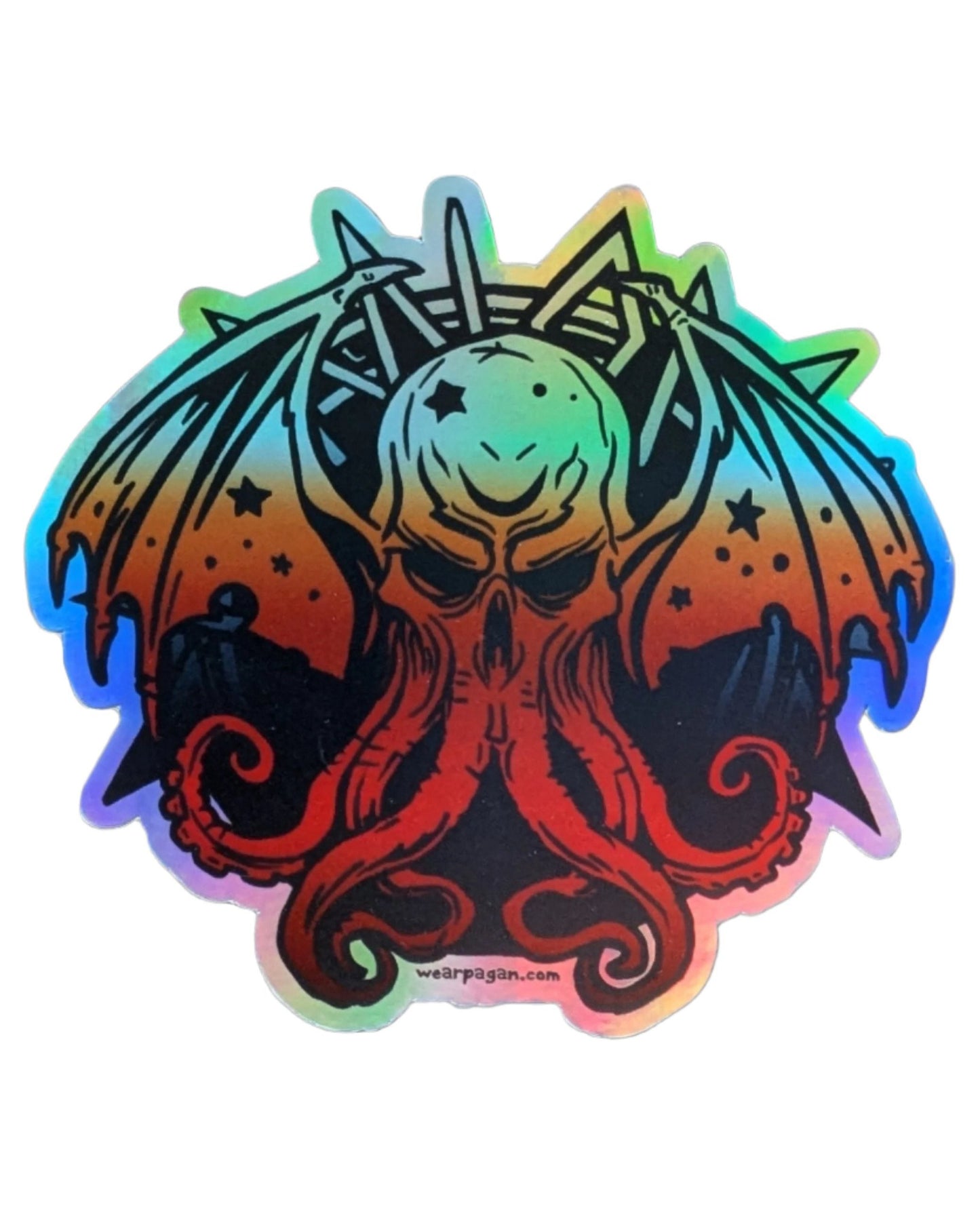 Cthulhu Paganomics Logo Holographic Sticker