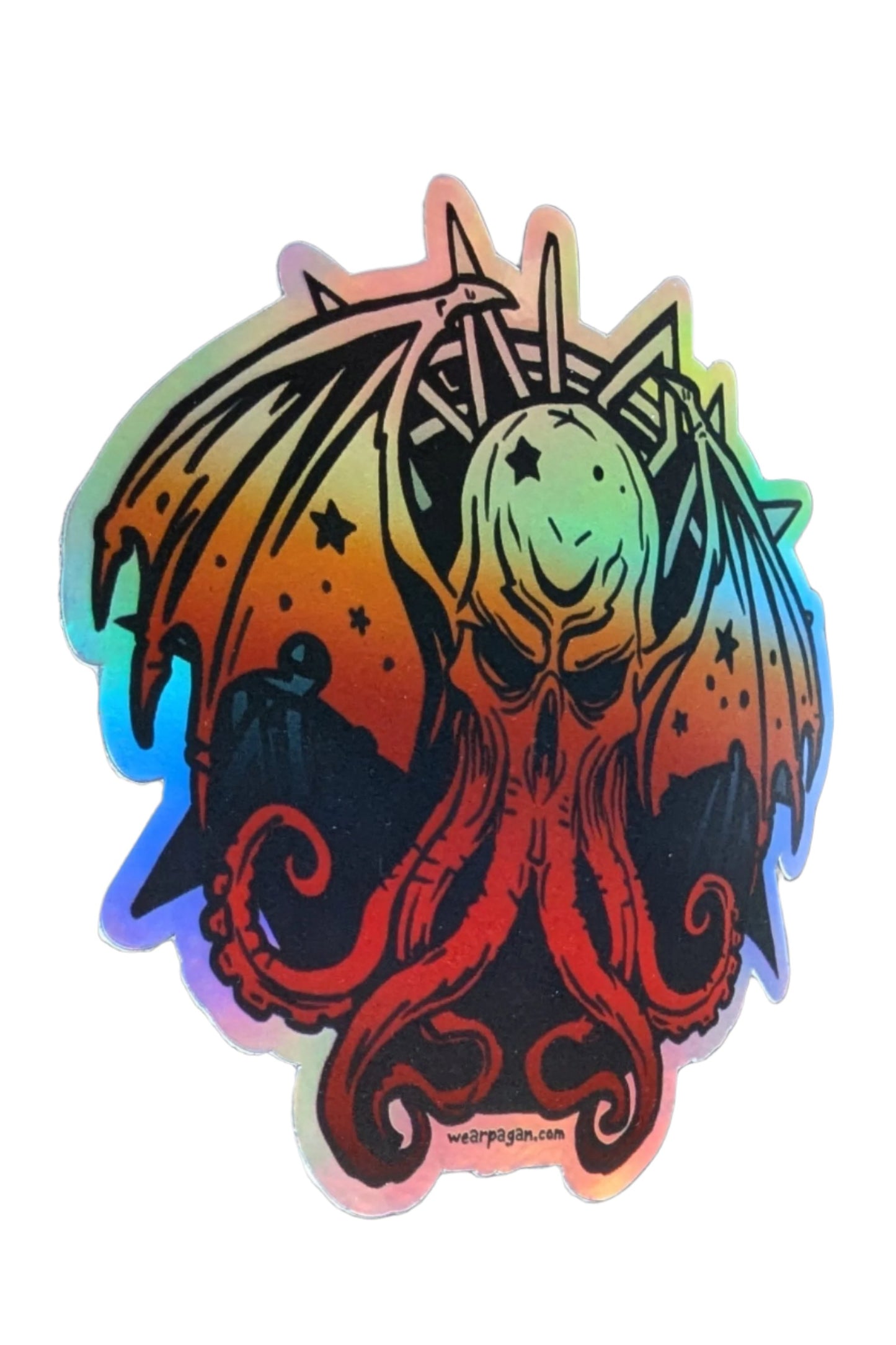 Cthulhu Paganomics Logo Holographic Sticker