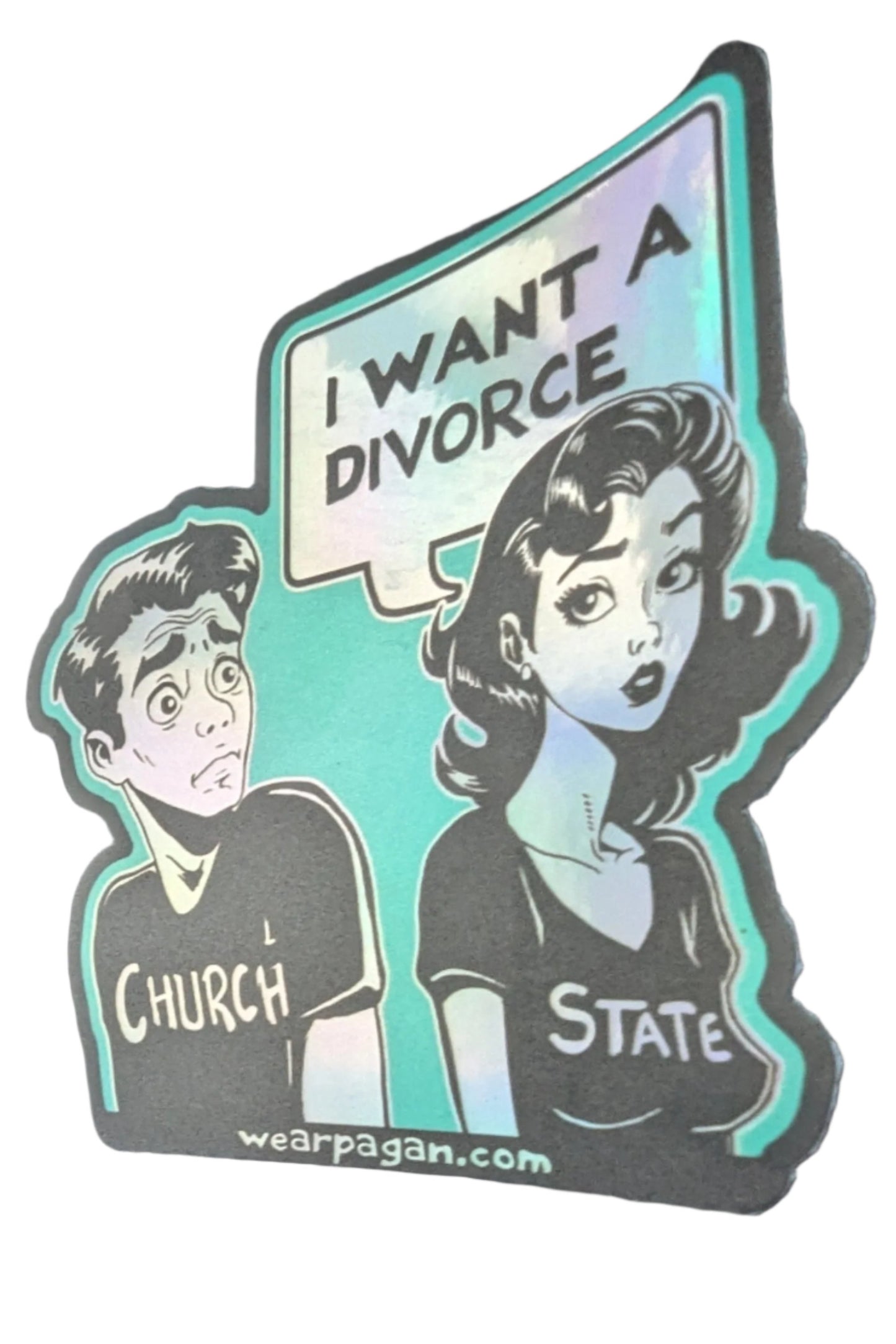 Separation of Church and State Holographic Sticker