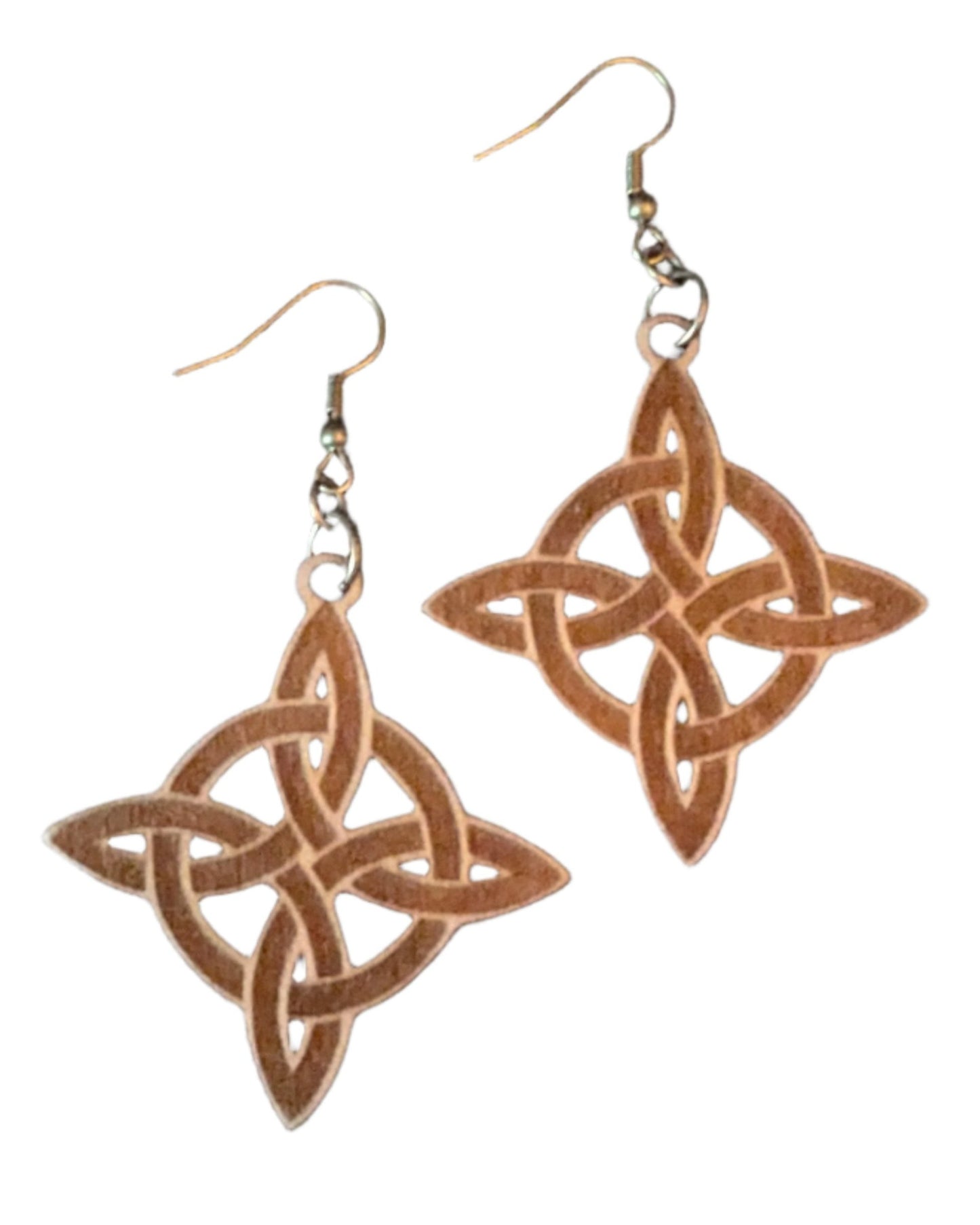 Witch's Knot Wooden Dangle Earrings