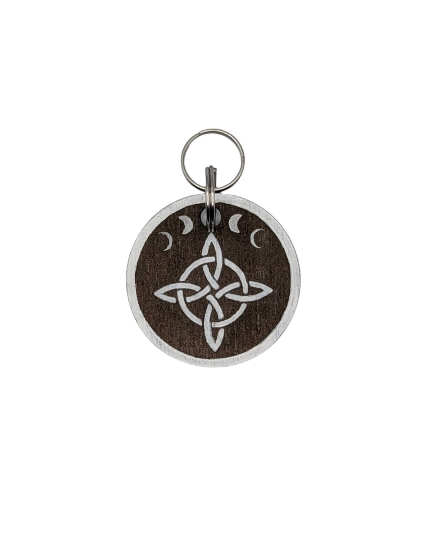 Witch's Knot Walnut Dog Collar Tag