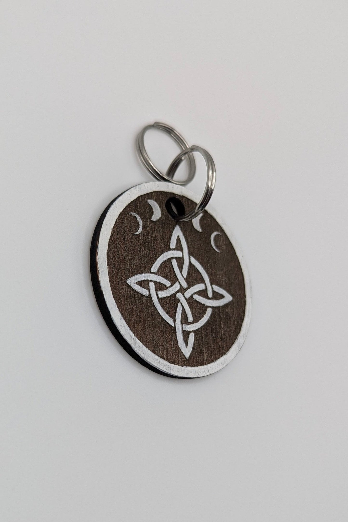 Witch's Knot Walnut Dog Collar Tag