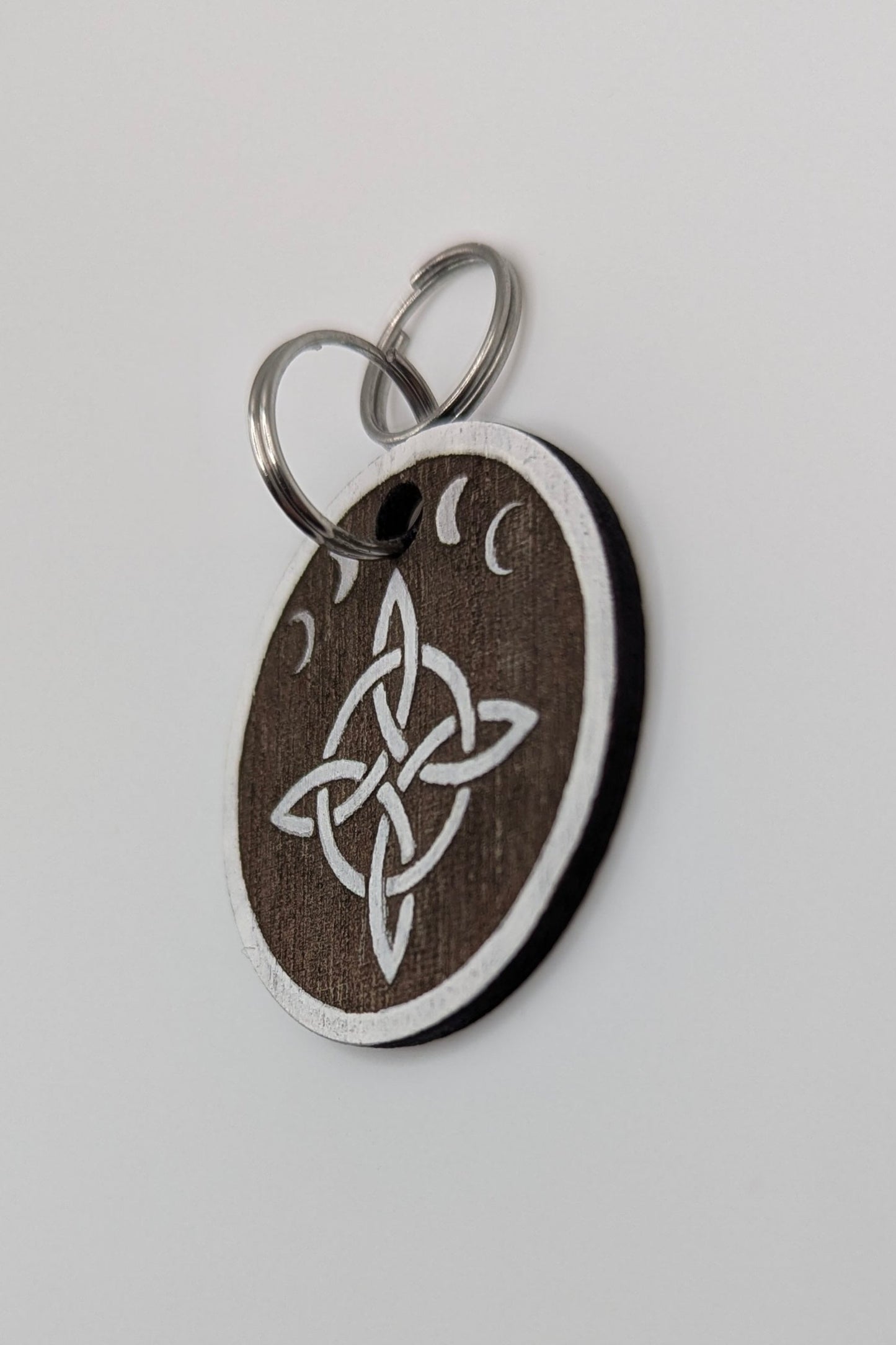 Witch's Knot Walnut Dog Collar Tag