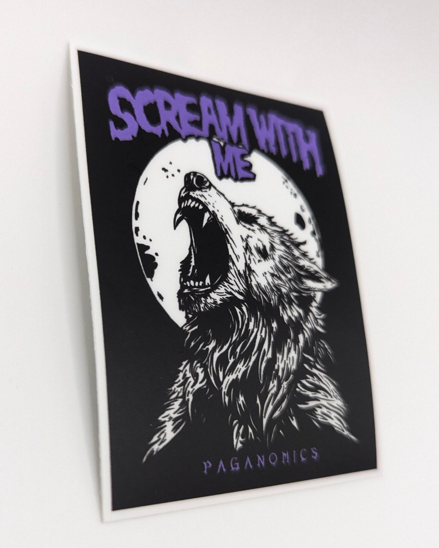 Scream With Me Werewolf Vinyl Sticker