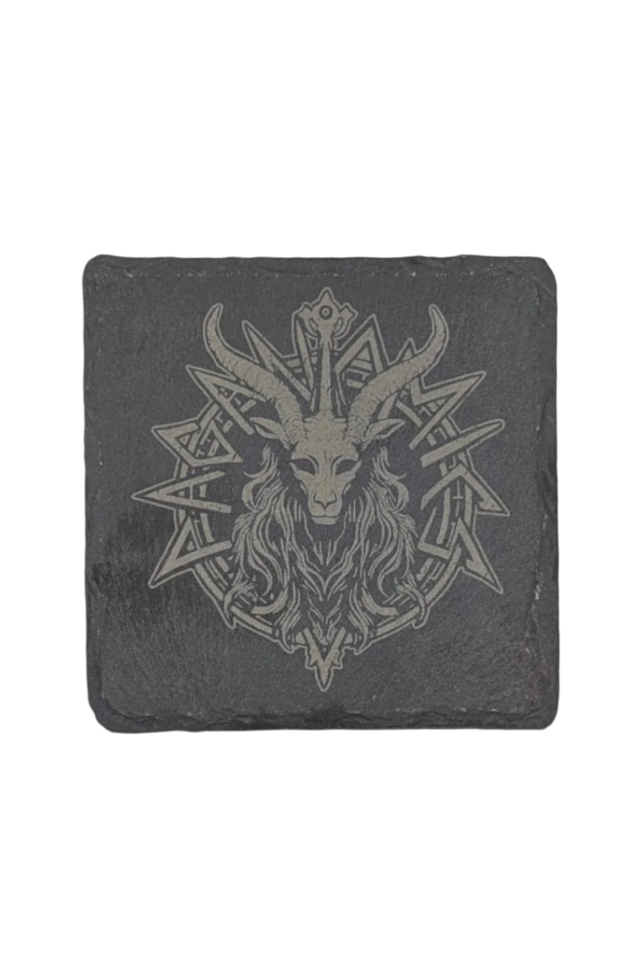 Baphomet Paganomics Logo Stone Coaster