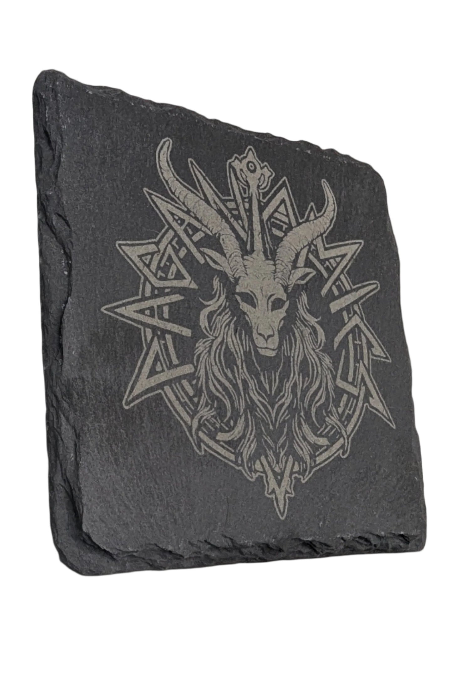 Baphomet Paganomics Logo Stone Coaster