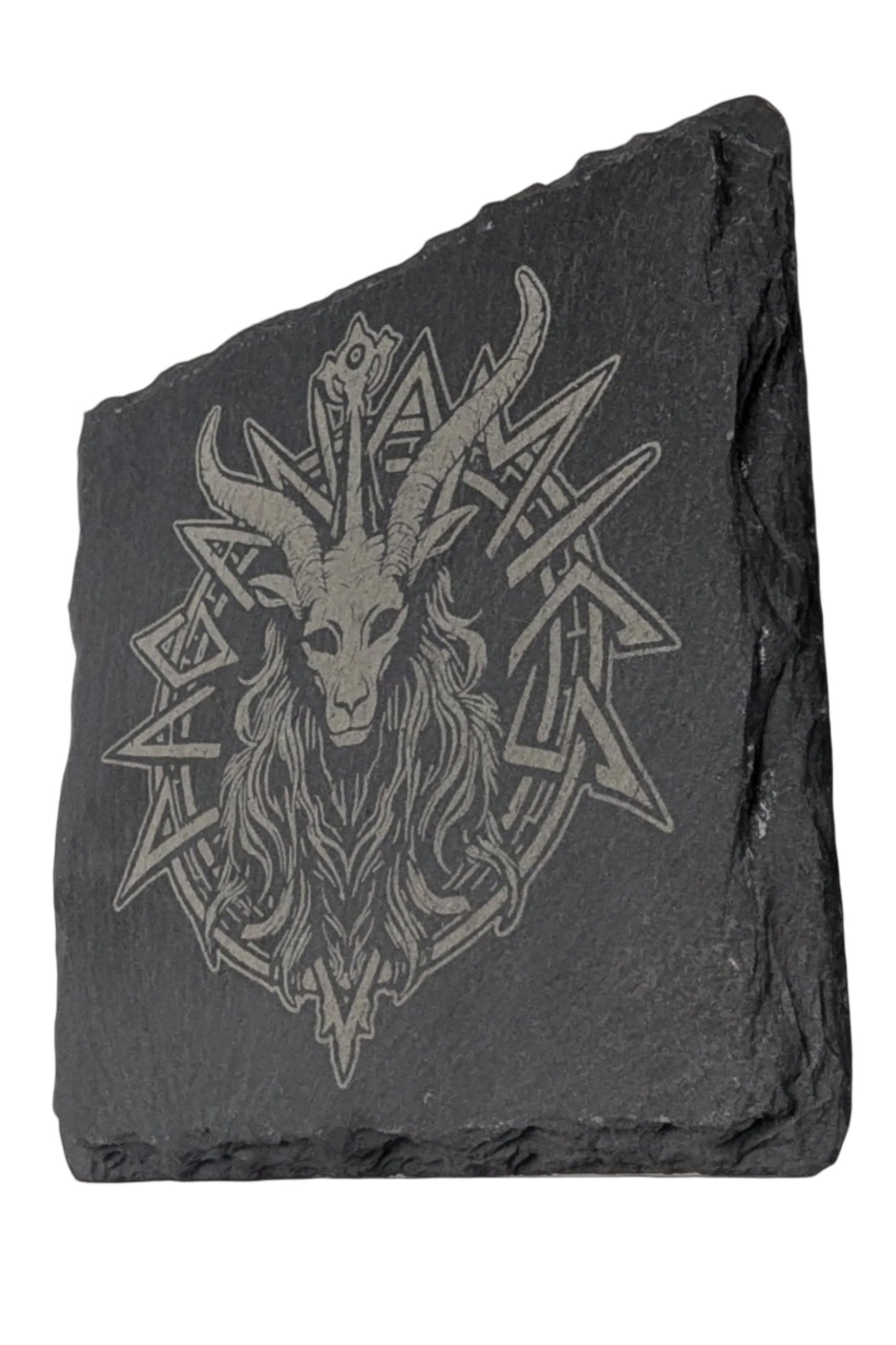 Baphomet Paganomics Logo Stone Coaster