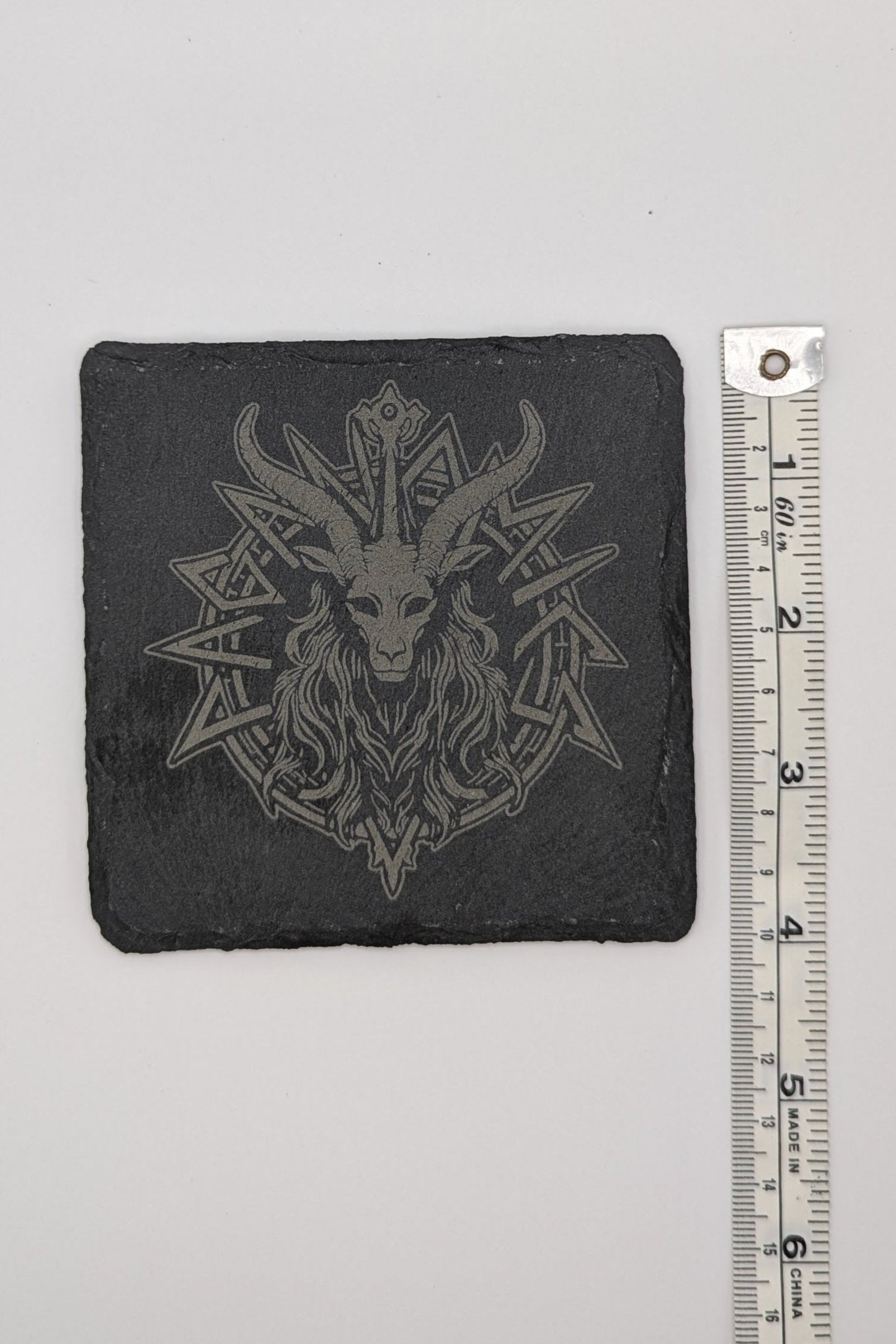 Baphomet Paganomics Logo Stone Coaster