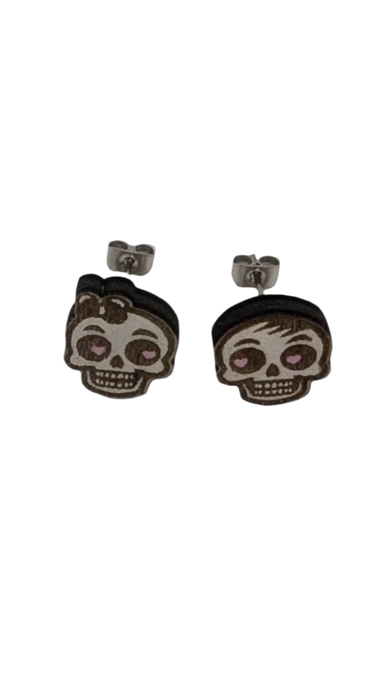 Cute Skull Couple Stud Earrings