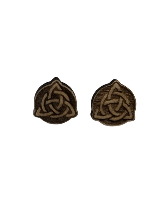 Triquetra Trinity Knot Stud Earrings