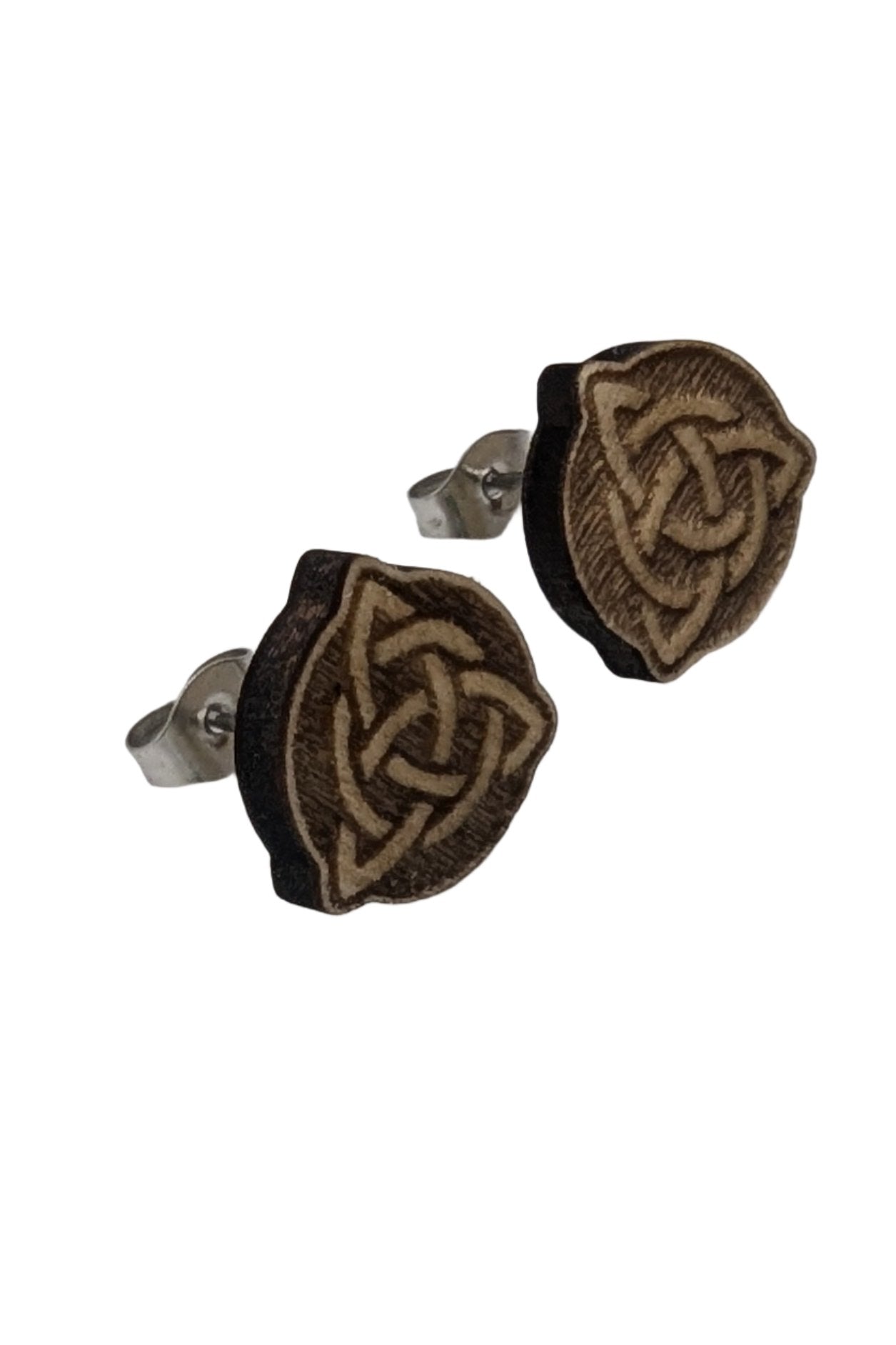 Triquetra Trinity Knot Stud Earrings