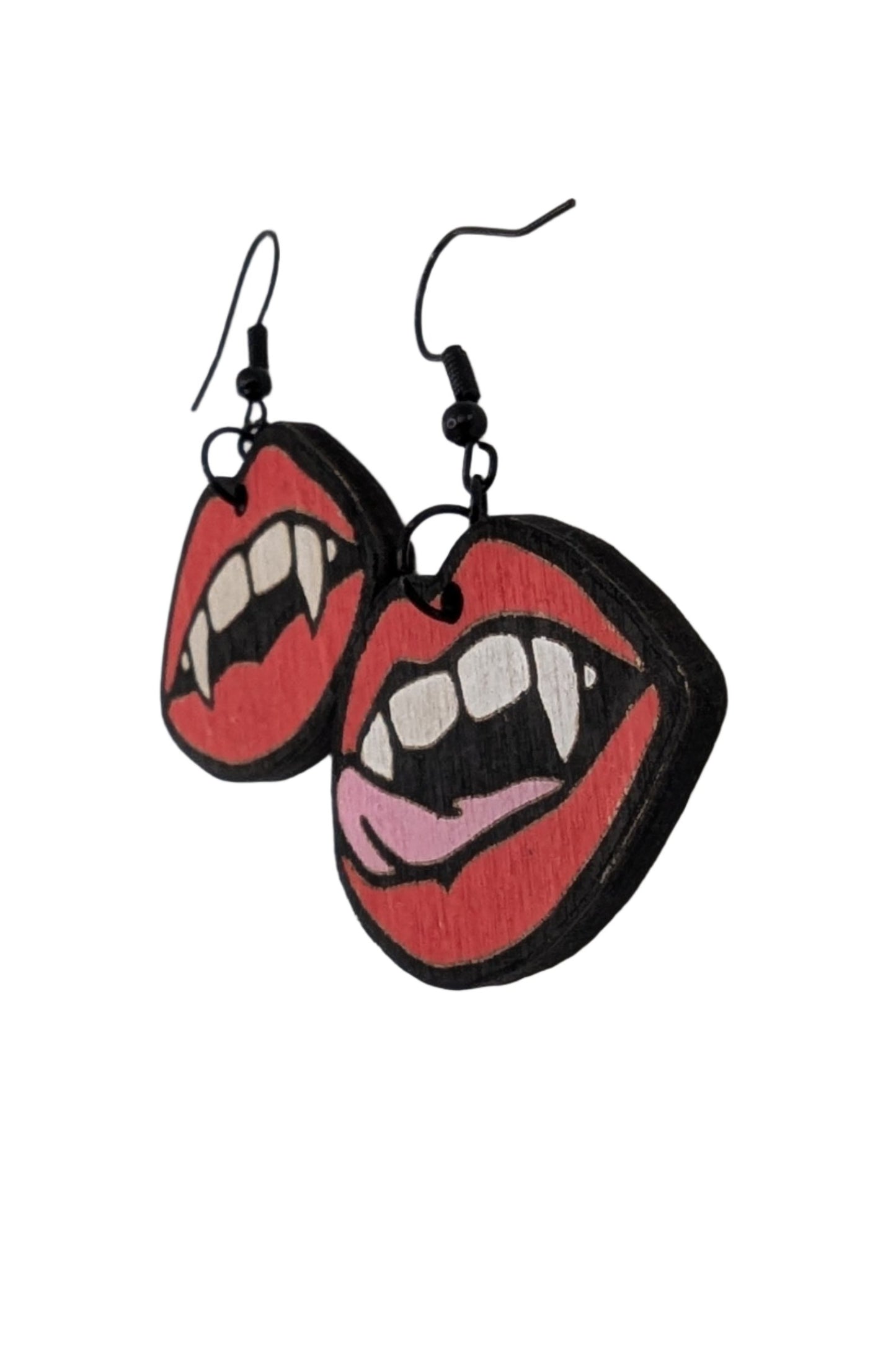 Vampire Lips Dangle Earrings