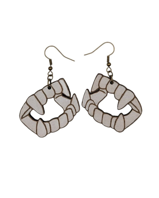 Vampire Teeth Dangle Earrings