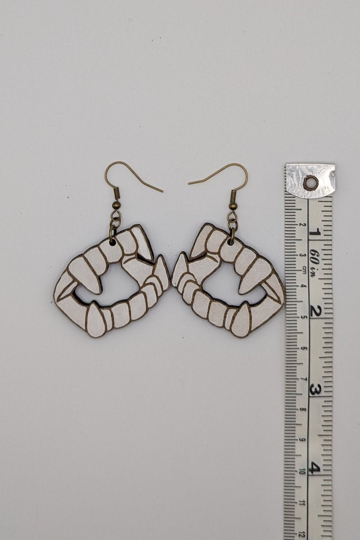 Vampire Teeth Dangle Earrings