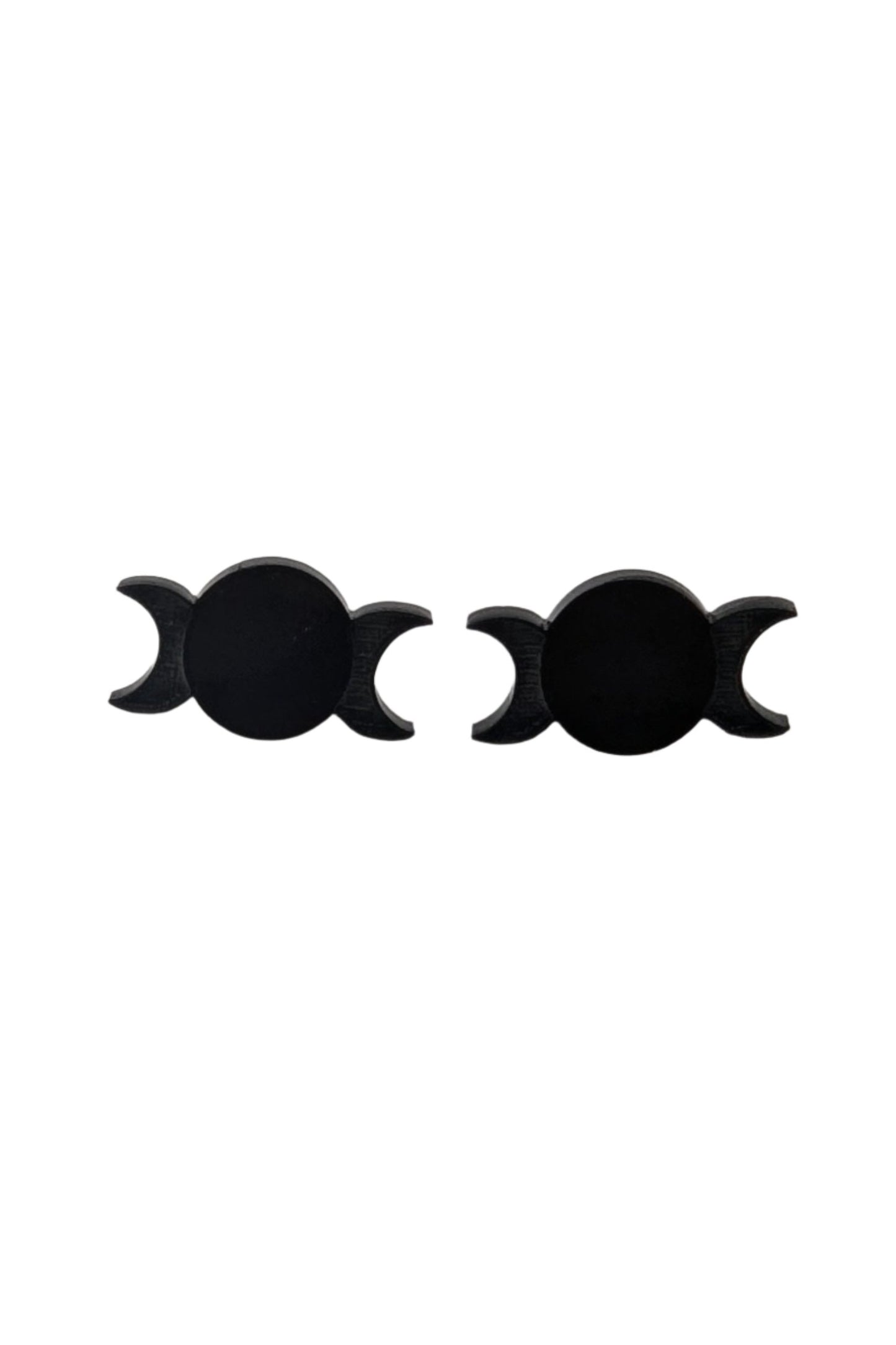 Small Triple Moon Stud Earrings