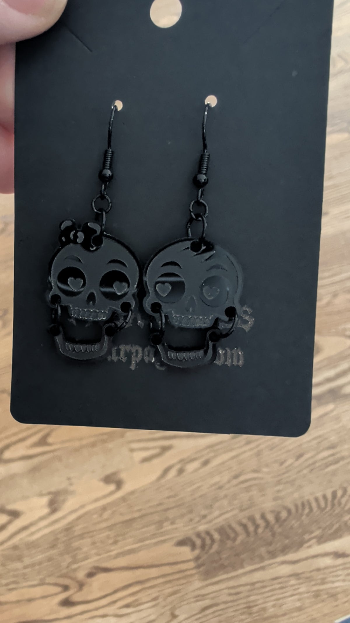 Skull jaw dangle acrylic